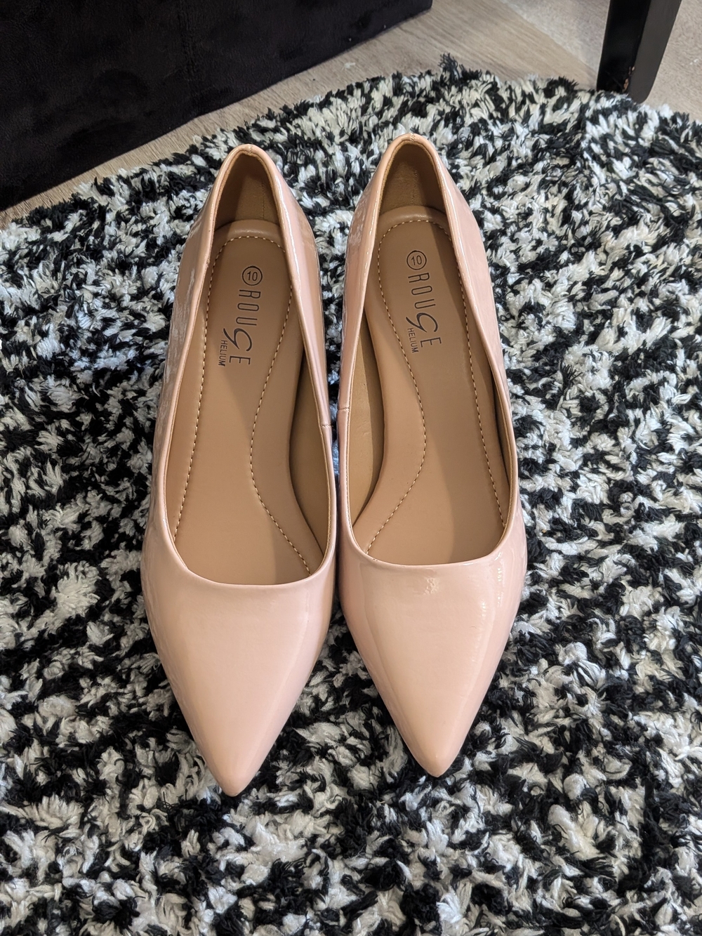 Rouge Helium Blush Patent Pointed Toe Flats